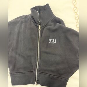 No. 21 Charcoal Zip-Up Sweatshirt